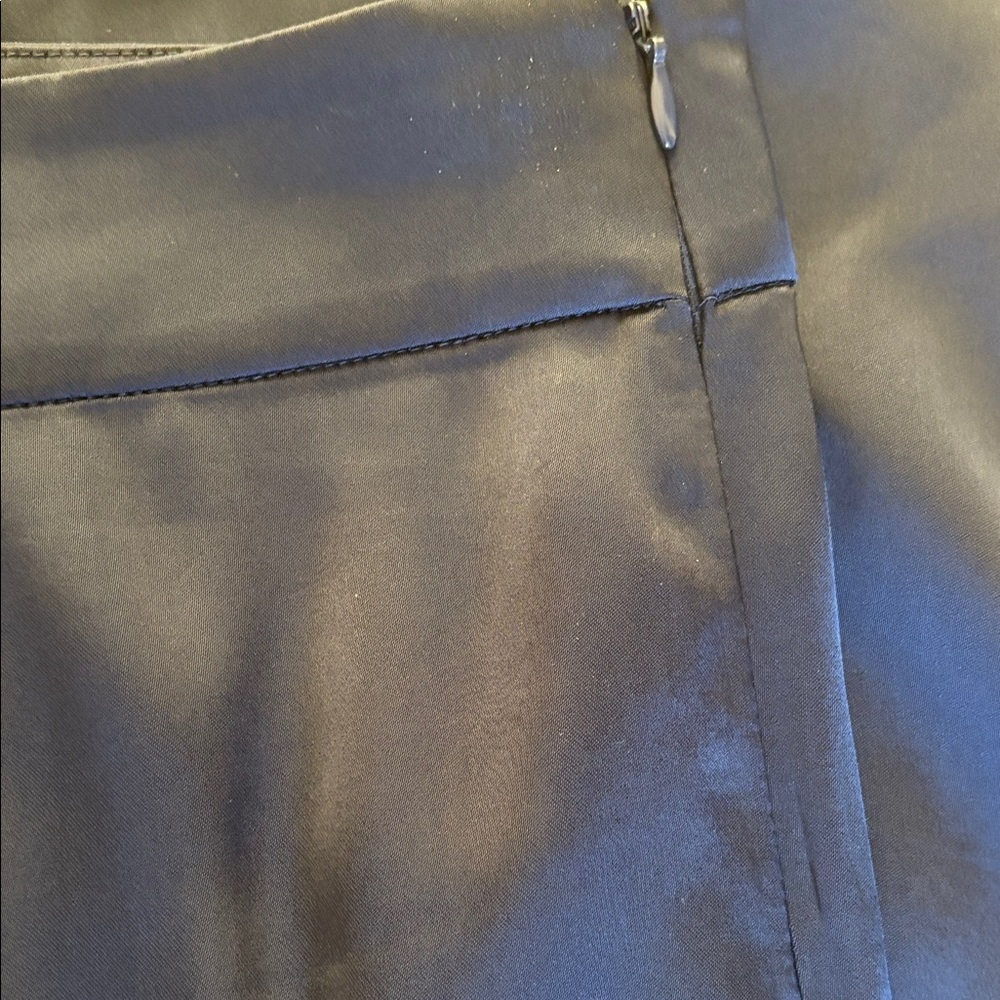 Ann Taylor Navy tie front blouse SP and wide leg slacks 4petite - EUC like new - Picture 10 of 15